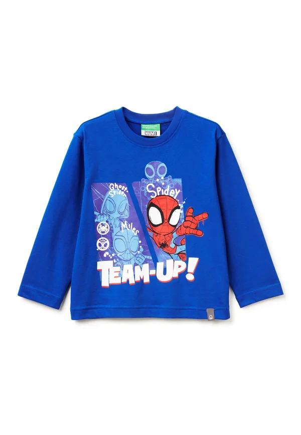 LONG SLEEVE MULTICOLOR PRINT ON FRONT - Langarmshirt - blue