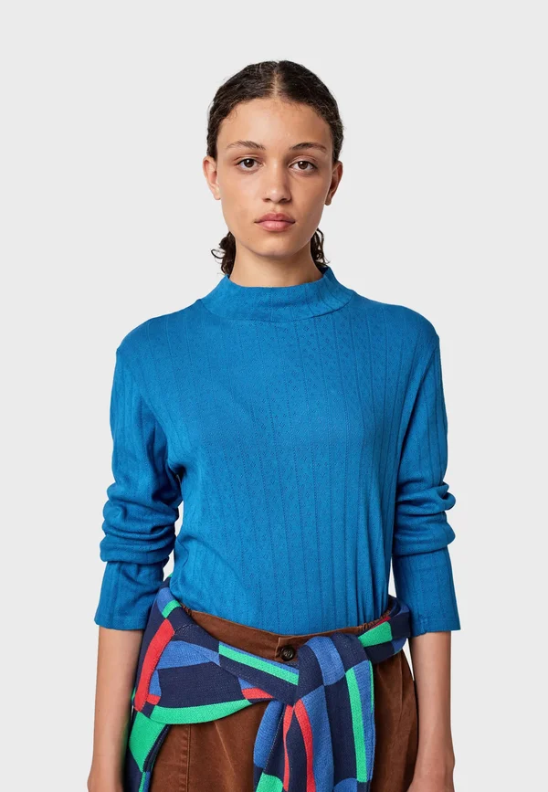 LONG SLEEVE OPENWORK - Strickpullover - blue