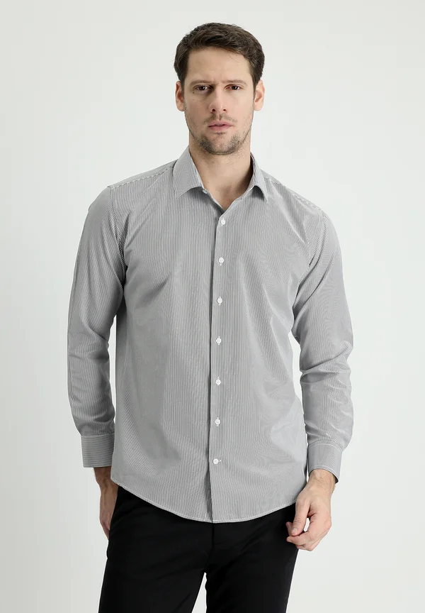 LONG SLEEVE PATTERNED  - Businesshemd - black