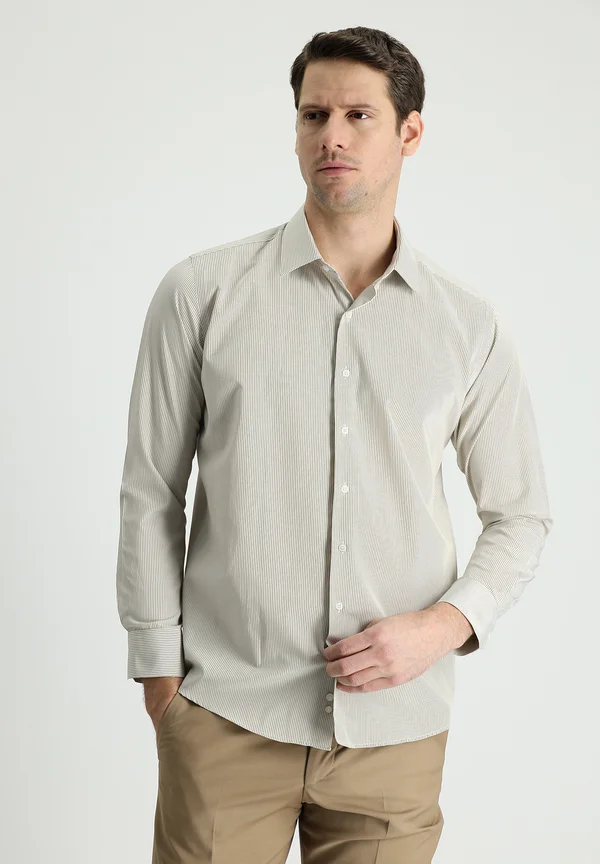 LONG SLEEVE PATTERNED  - Businesshemd - medium beige