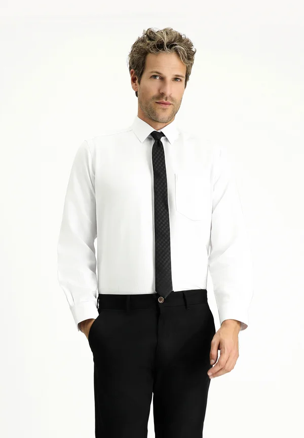 LONG SLEEVE REGULAR FIT PLAIN OXFORD  - Businesshemd - white