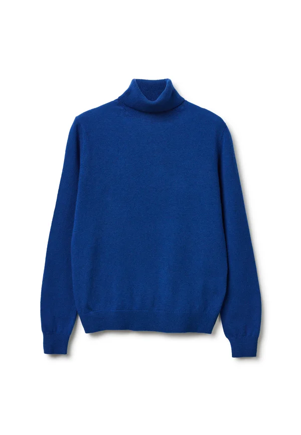 LONG SLEEVE   REGULAR FIT  PLAIN   - Strickpullover - blue