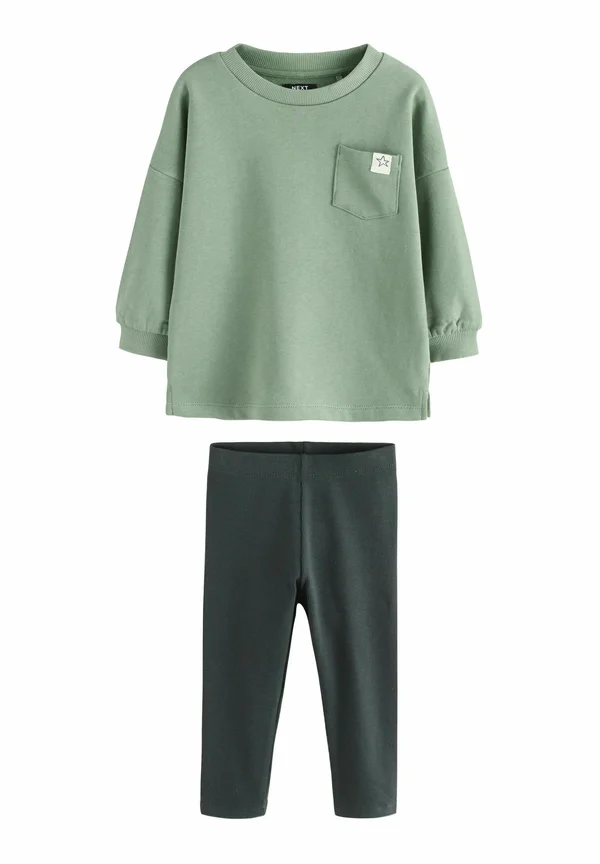 LONG SLEEVE SET - Leggings - Hosen - sage green