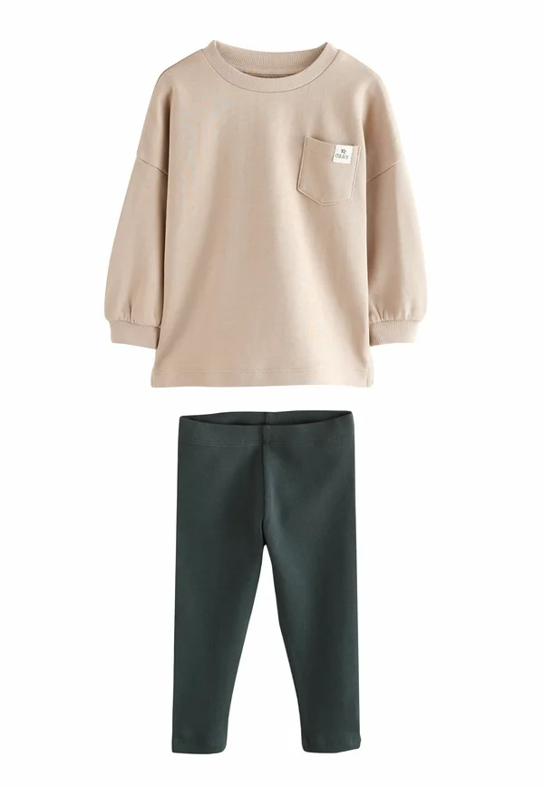 LONG SLEEVE SET - Leggings - Hosen - stone