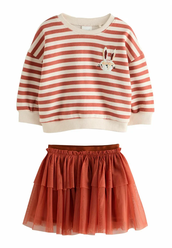 LONG SLEEVE SET  - Sweatshirt - orange striped