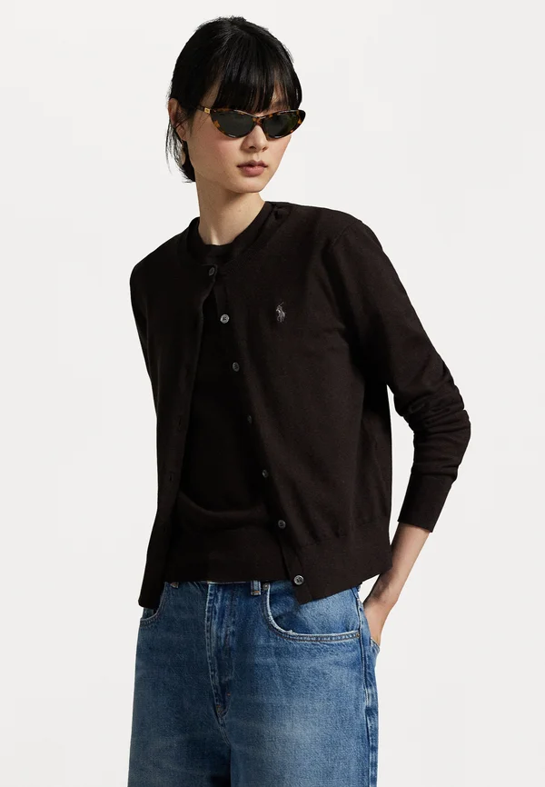 LONG SLEEVE  - Strickjacke - circuit brown