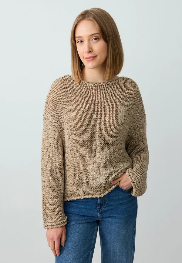 LONG SLEEVE - Strickpullover - beige