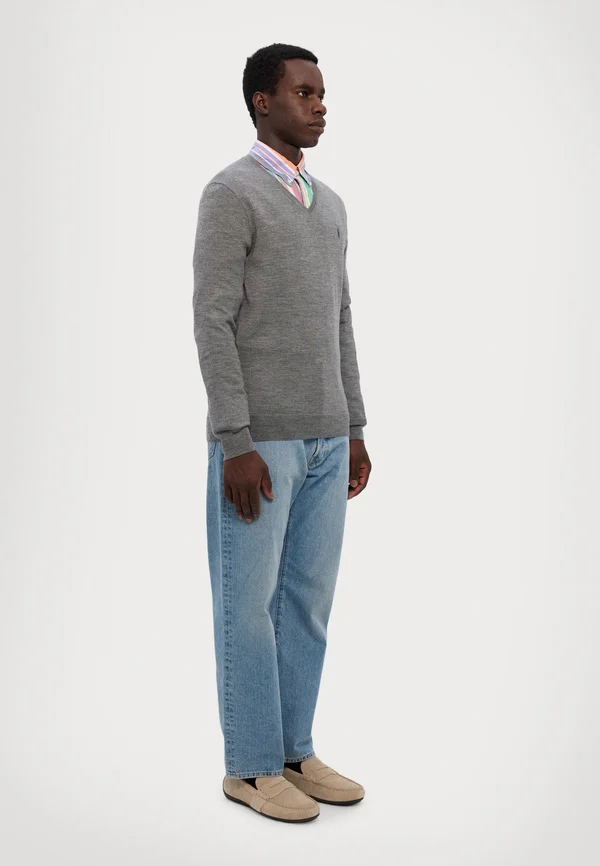 LONG SLEEVE - Strickpullover - fawn grey heather