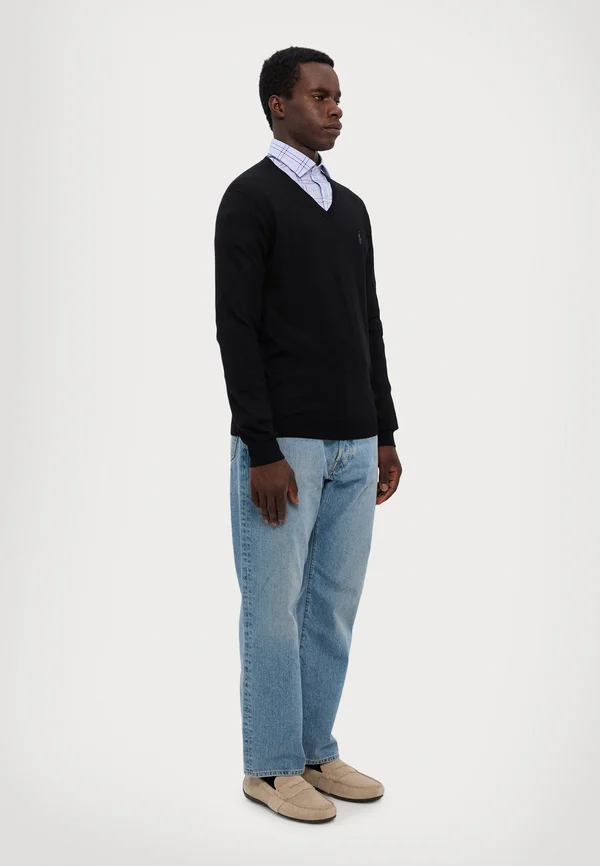 LONG SLEEVE - Strickpullover - polo black