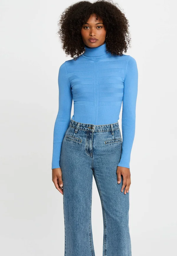 LONG SLEEVE TURTLENECK - Strickpullover - bleu