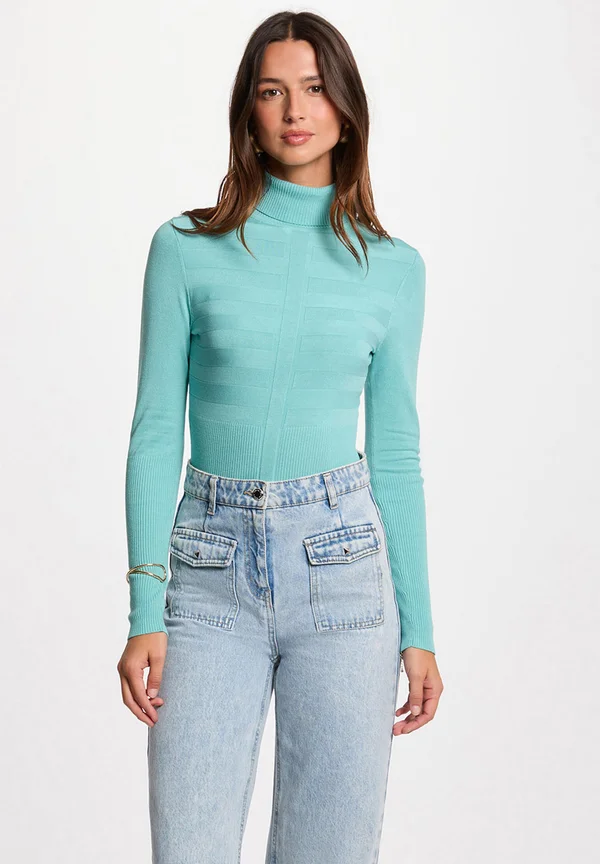 LONG SLEEVE TURTLENECK - Strickpullover - bleu