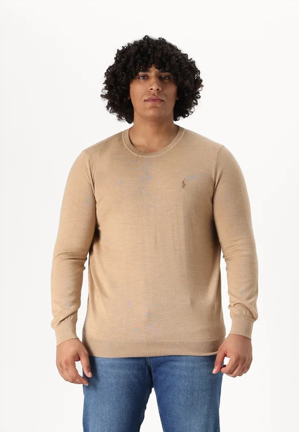 LONG SLEEVED PULLOVER - Strickpullover - camel melange