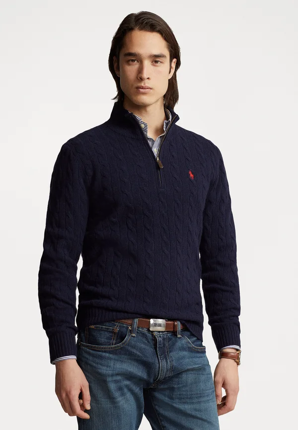 LONG SLEEVED PULLOVER - Strickpullover - hunter navy