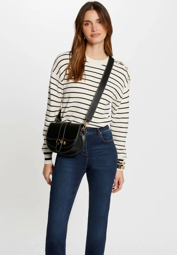 LONG-SLEEVED STRIPED - Strickpullover - ivoire