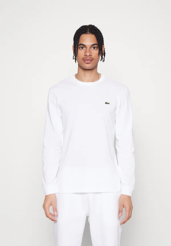 LONG SLEEVES SPORTS T-SHIRT COTTON - Langarmshirt - white