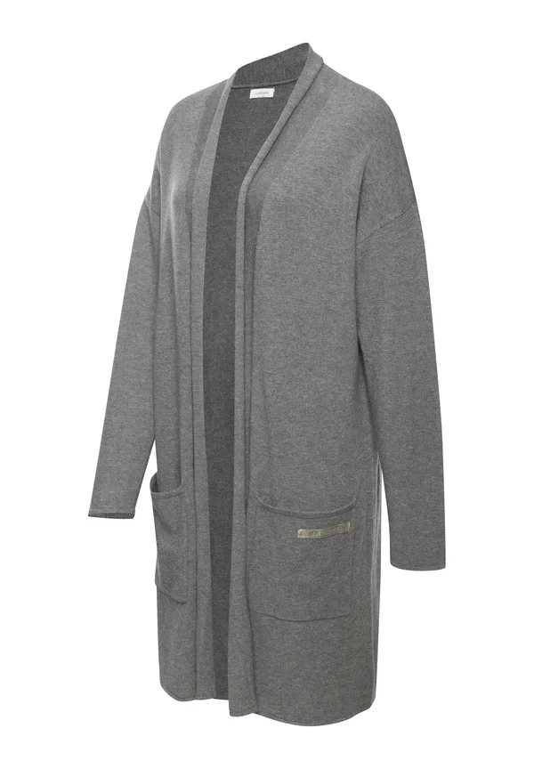 LONG - Strickjacke - dunkelgrau