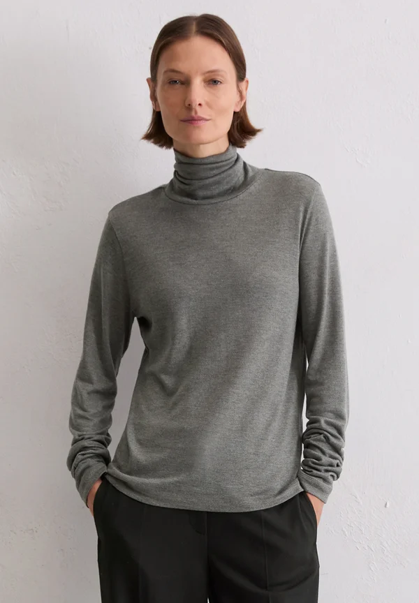 LONGSLEEVE REGULAR - Strickpullover - rocky grey melange