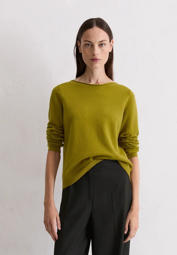 LONGSLEEVE ROUND NECK - Strickpullover - bright pea