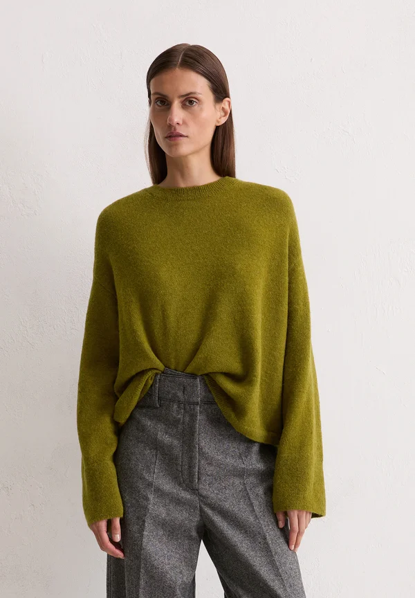 LONGSLEEVE ROUND NECK - Strickpullover - deep pea