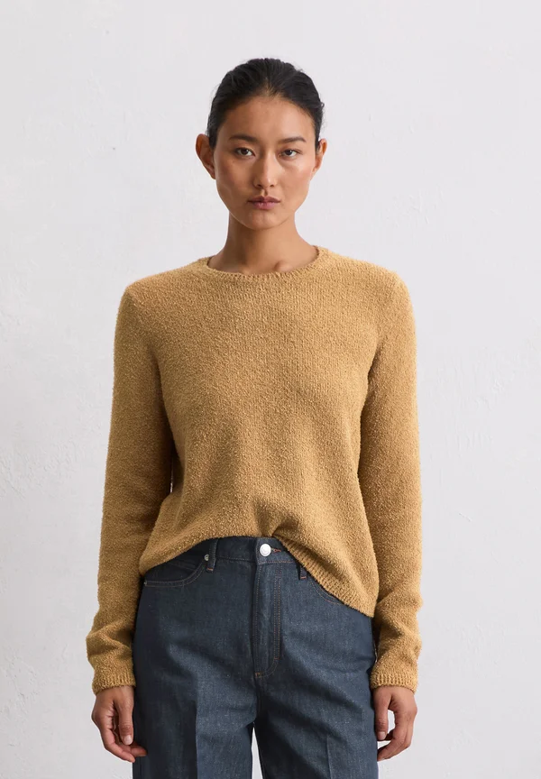 LONGSLEEVE ROUND NECK - Strickpullover - pure sand