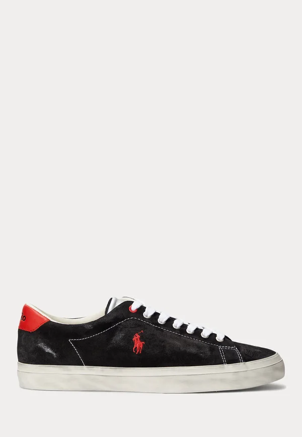 LONGWOOD DISTRESSED SUEDE SNEAKER - Sneaker low - black/red/silver