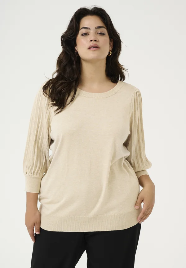 LONI 3/4 SL - Strickpullover - feather gray melange