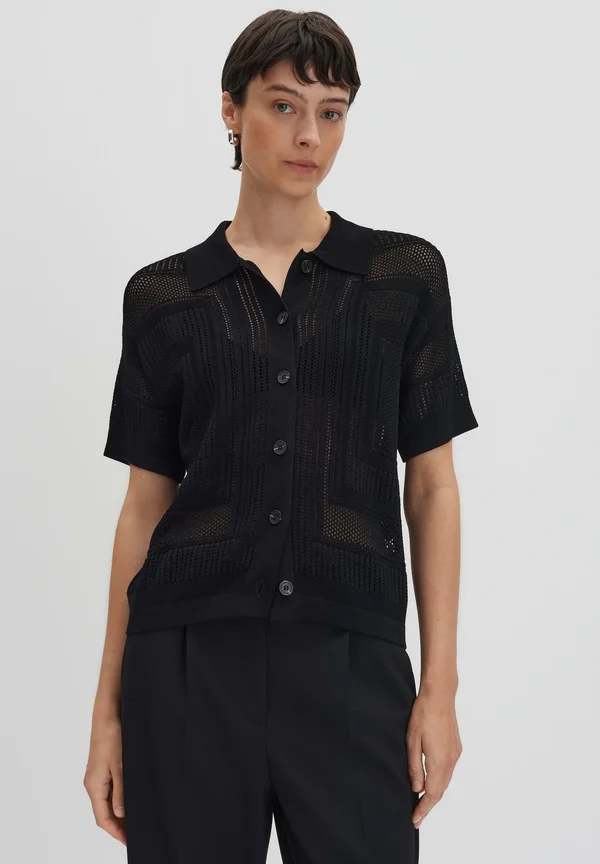 LOOSE FIT - Strickjacke - black