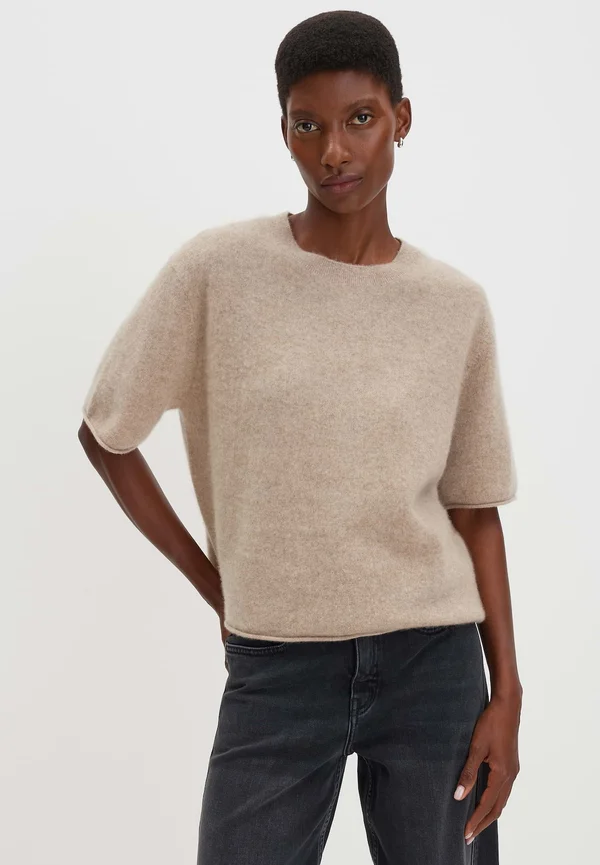 LOOSE FIT - Strickpullover - pale greige melange