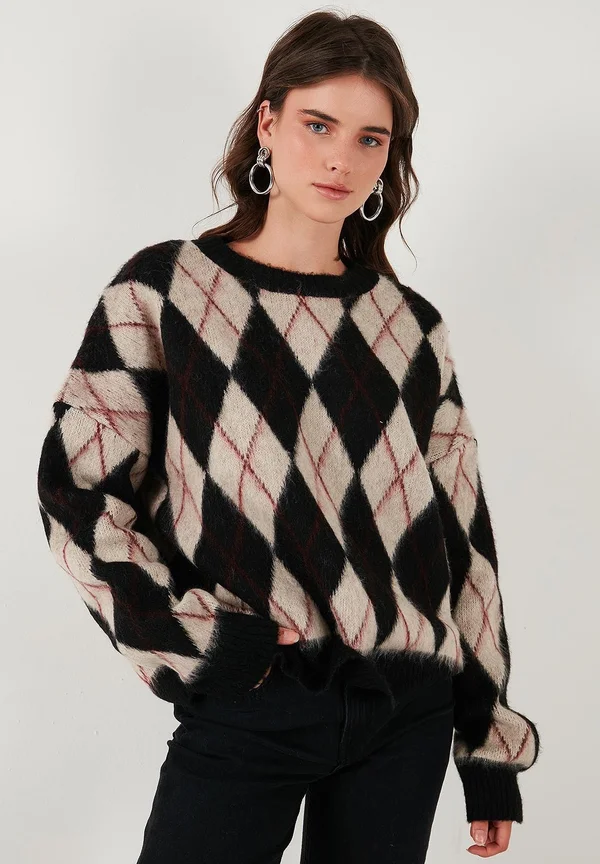 LOOSE FİT - Strickpullover - black