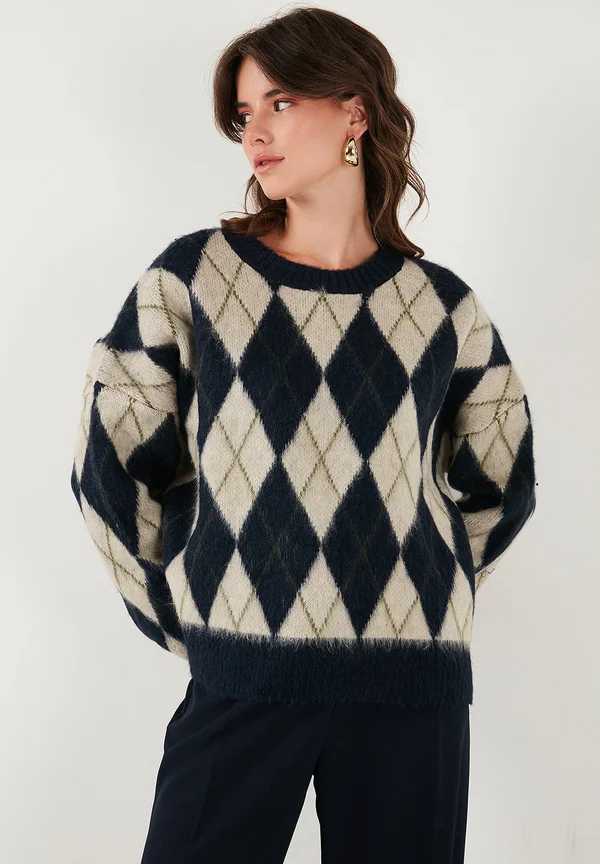 LOOSE FİT - Strickpullover - dark blue
