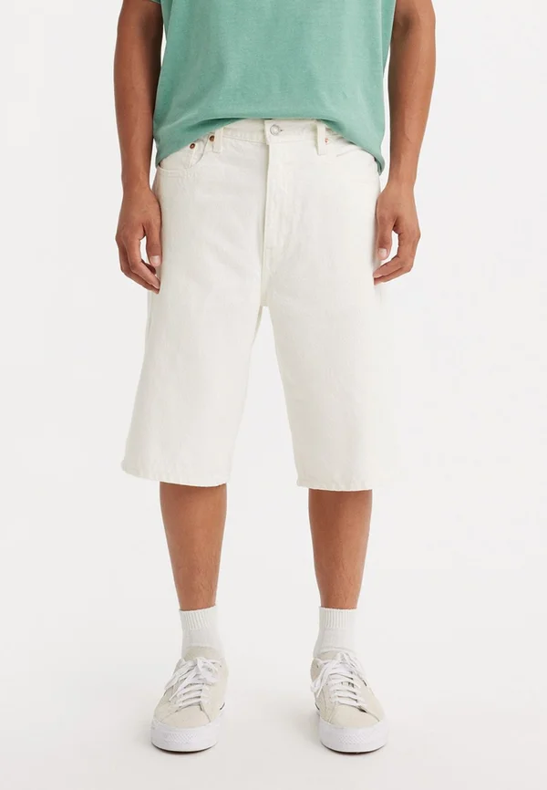 LOOSE - Jeans Shorts - white denim