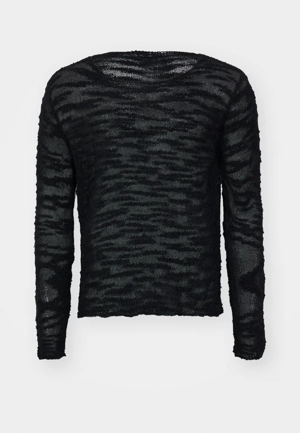 LOOSE SLUB - Strickpullover - black