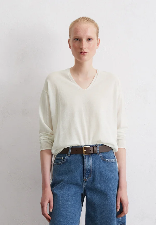 LOOSE  - Strickpullover - white cotton