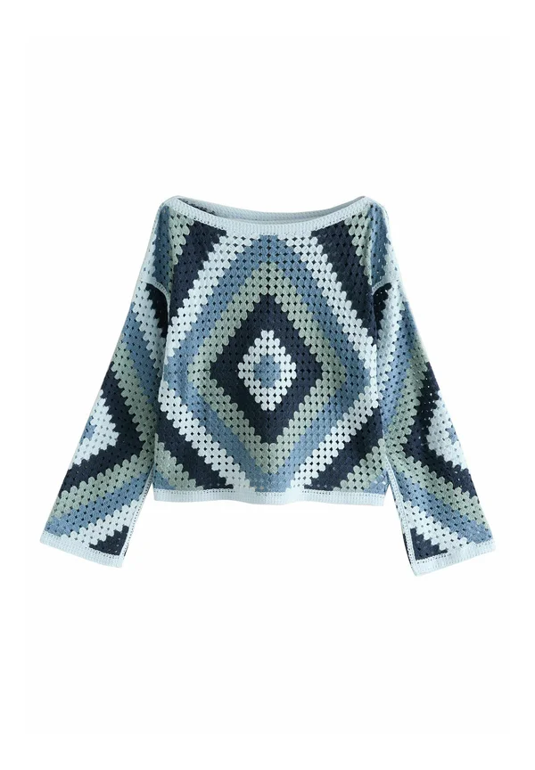 LOOSEFIT - LONG SLEEVE    - Strickpullover - blue