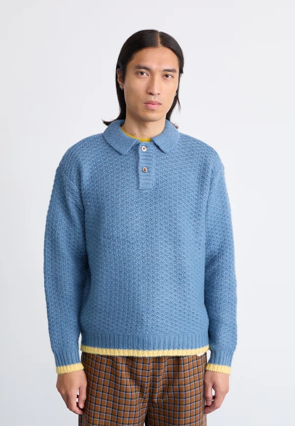 LORETO POLO - Strickpullover - captains blue/multi-coloured
