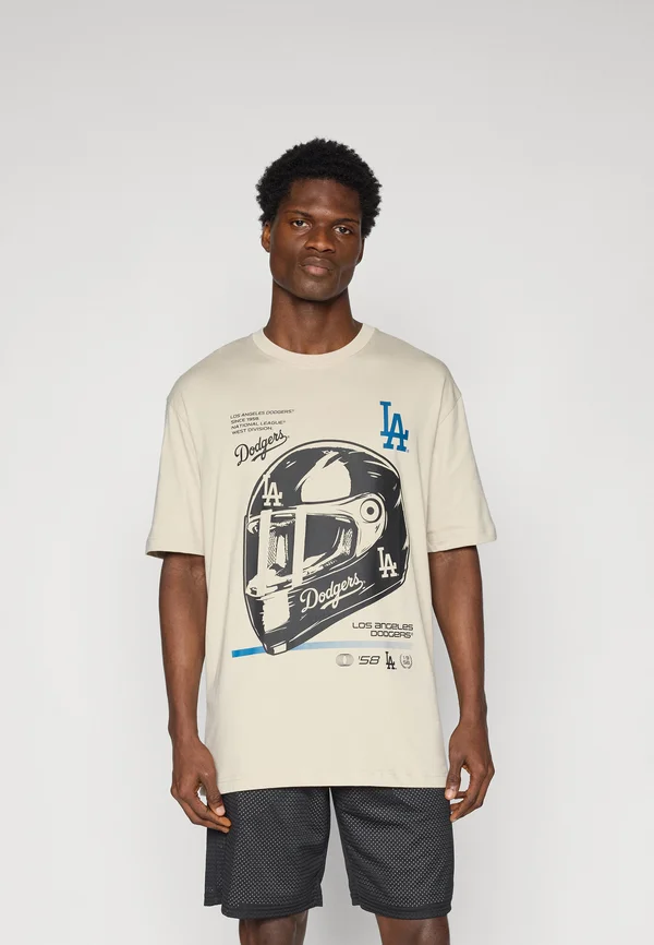 LOS ANGELES DODGERS RACING TEE - T-Shirt print - beige