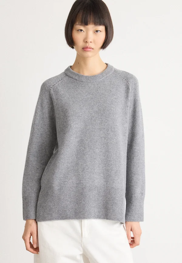 LOUNGE C NECK - Strickpullover - charcoal melange