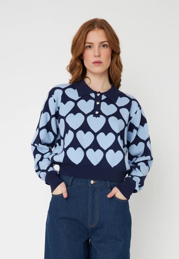 LOVEMY - Strickpullover - blue