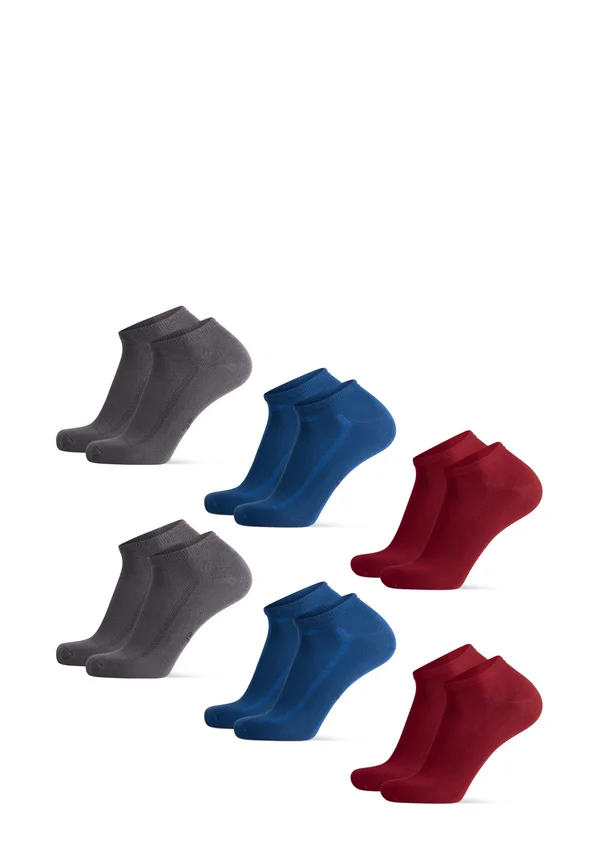 LOW-CUT BAMBOO 6 PACK - Socken - grey/oxford blue/wine red