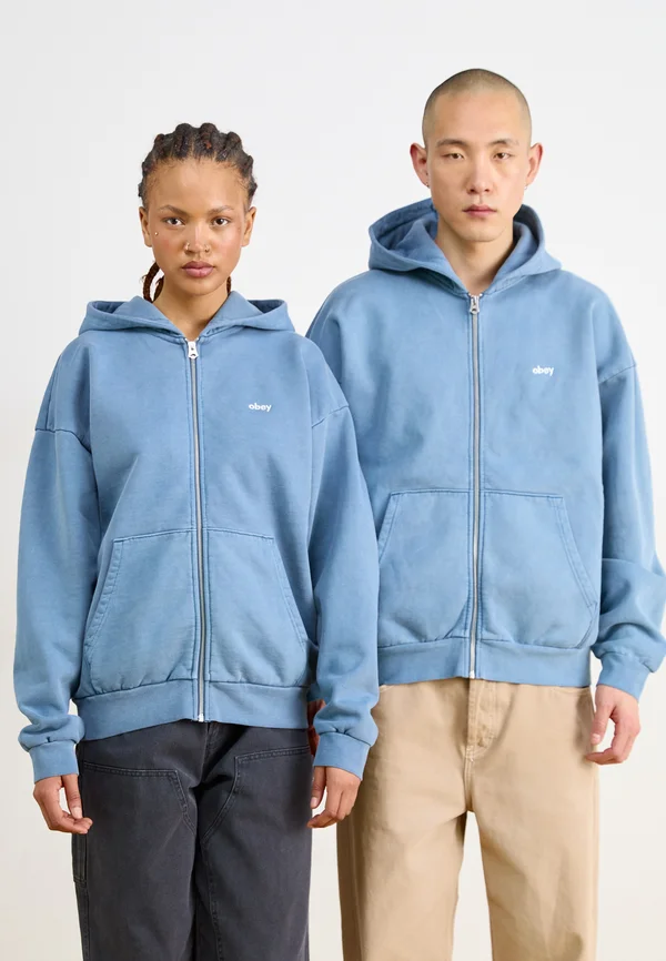 LOWERCASE ZIP HOOD UNISEX - Sweatjacke - pigment coronet blue