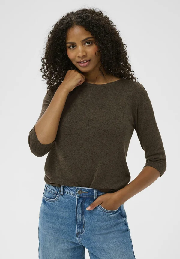 LUCIA - Strickpullover - chocolate brown melange