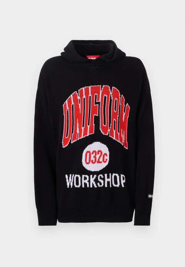LUCKY STRIKE HOODED UNISEX - Strickpullover - black