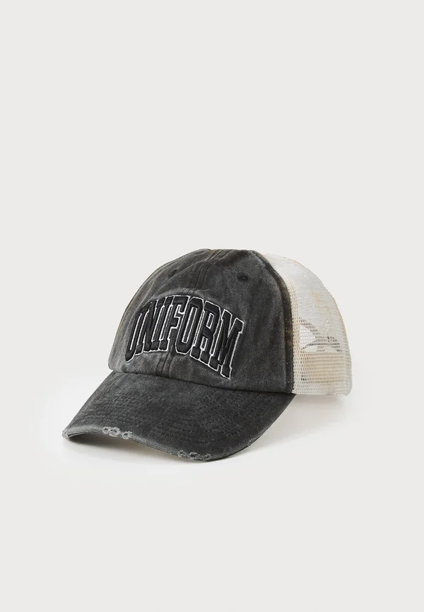 LUCKY STRIKE UNISEX - Cap - washed black/dirty white