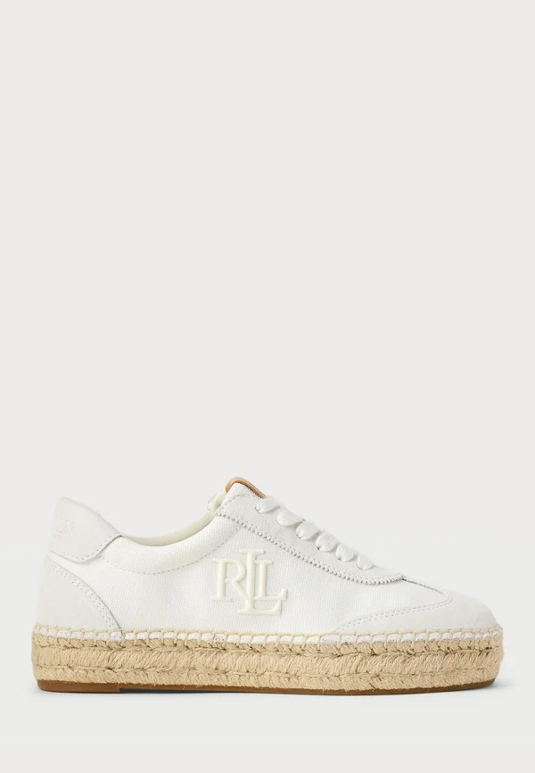 LUIZE CANVAS & SUEDE ESPADRILLE SNEAKER - Sneaker low - snow white/bianco