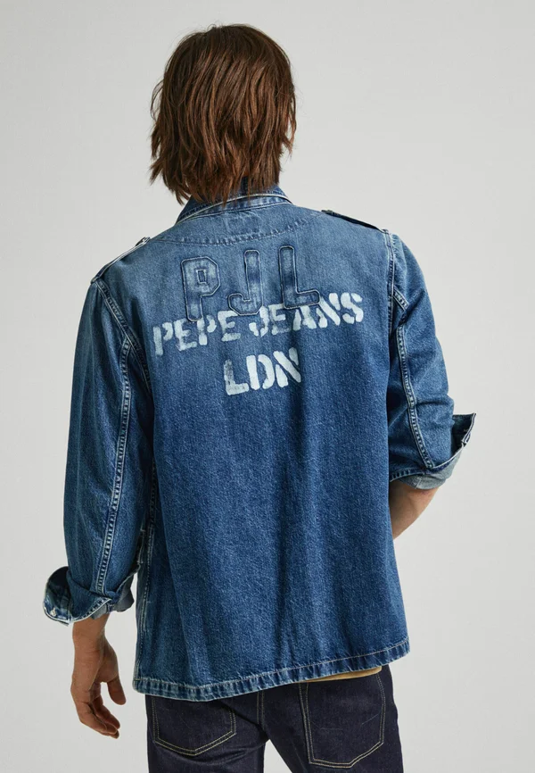 LUKA STENCIL - Jeansjacke - denim