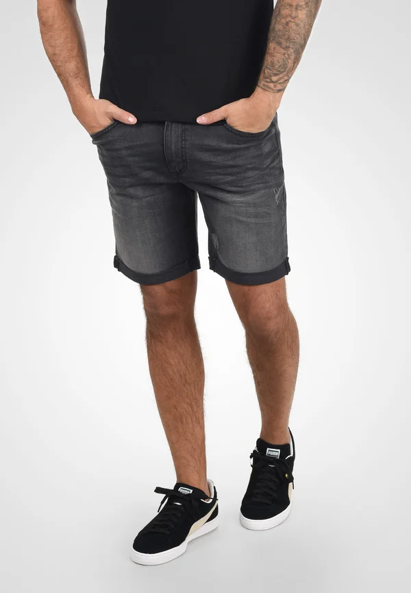 LUKE - Jeans Shorts - dark-blue denim