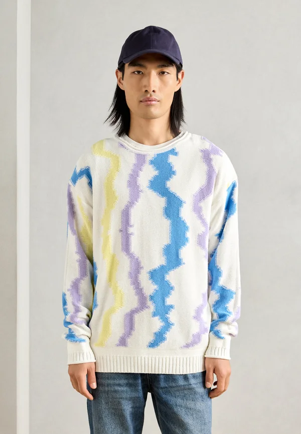 LUNA DROPPED SHOULDER JUMPER - Strickpullover - white/multi colour