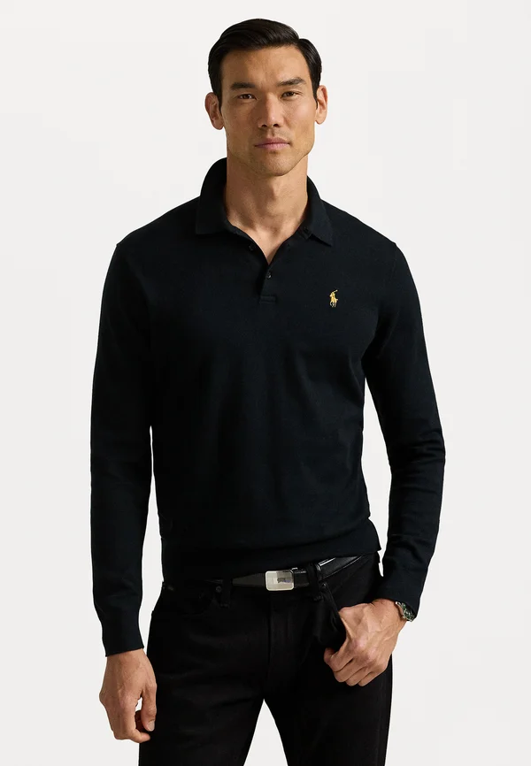 LUNAR NEW YEAR POLO-COLLAR SWEATER - Strickpullover - black