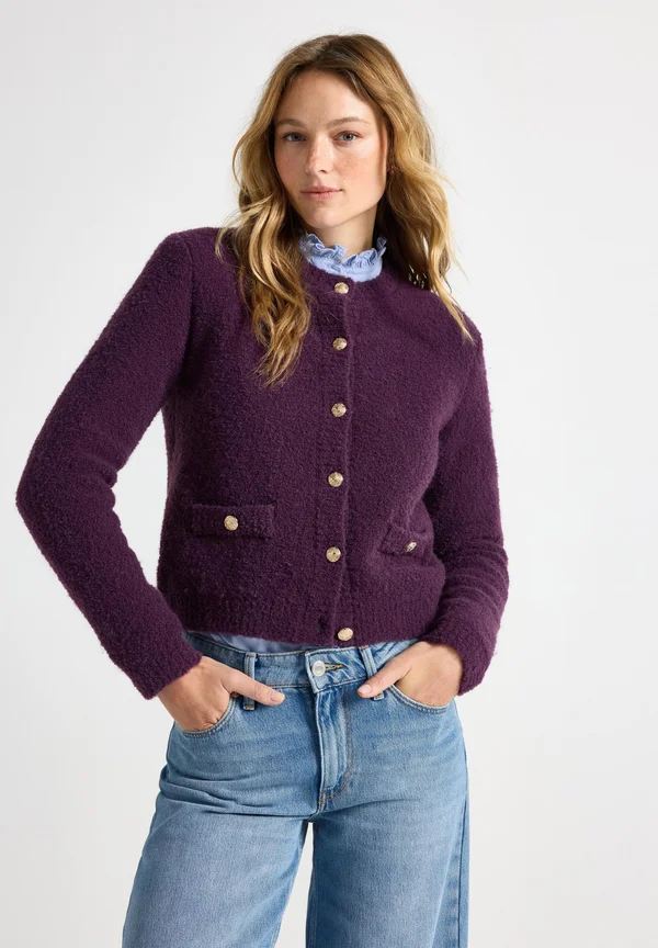 LUNAR - Strickjacke - dark dusty lilac