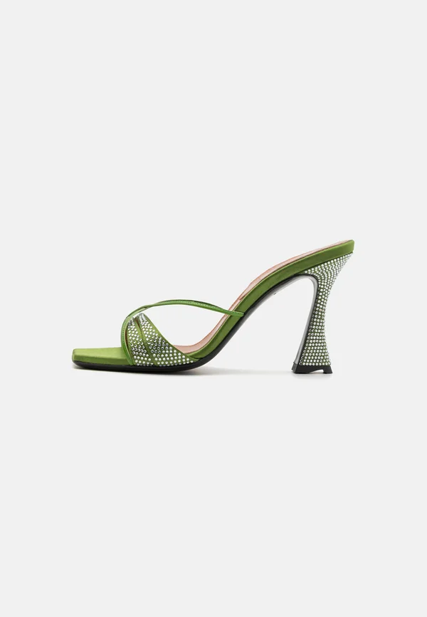 LUST MULE CRYSTAL EMBELLISHED  - Pantolette hoch - dollar green